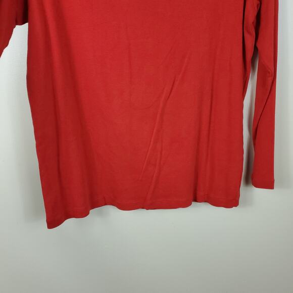 4/$25 Talbots Red Long Sleeve Crewneck Tee Size X - Picture 3 of 7